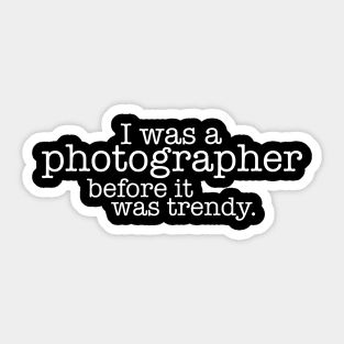 Funny Old Photographer Design Sticker